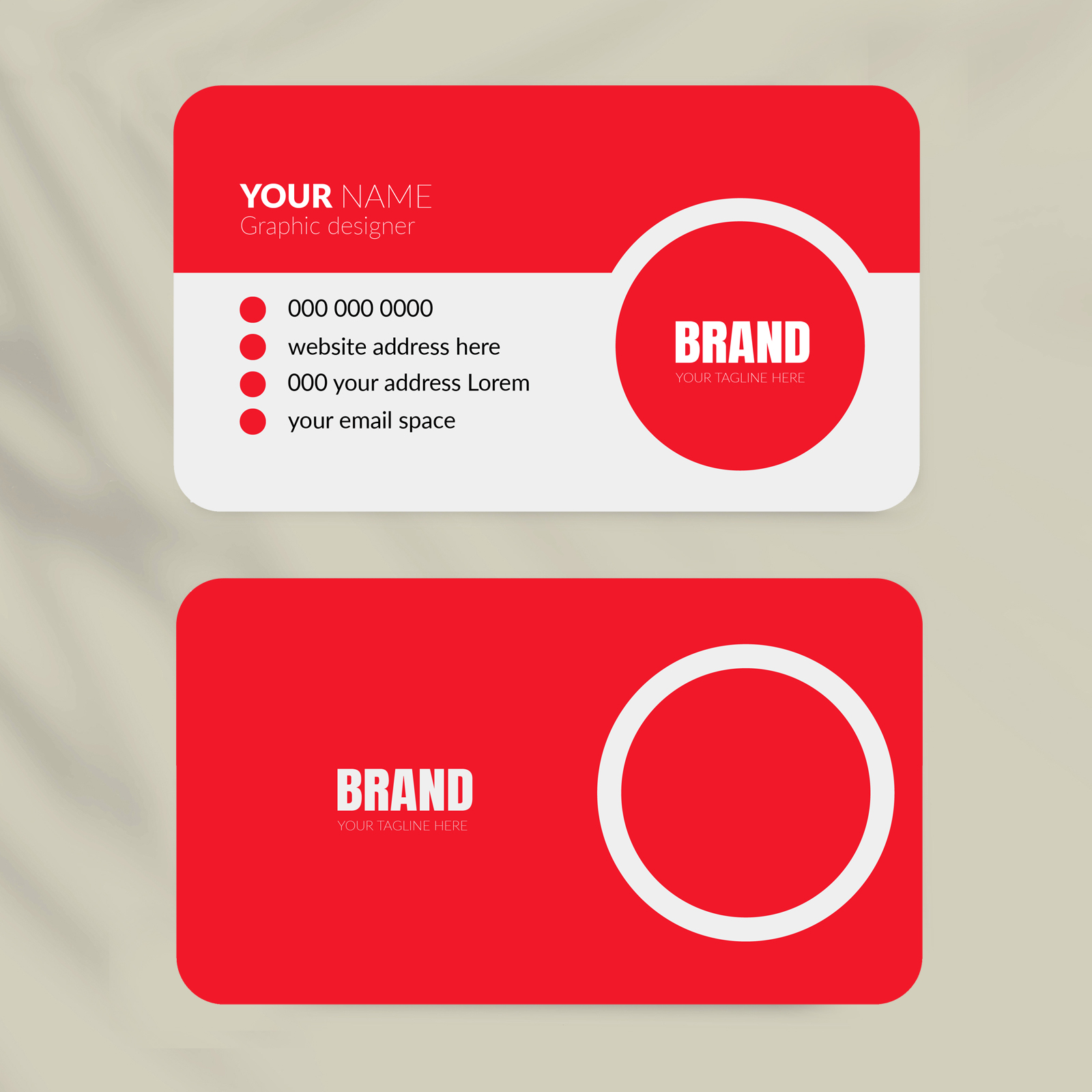 Corner Cutting Visiting Card